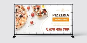 BANER PREMIUM - PIZZERIA - 200X100 CM - SUPER JAKOŚĆ!
