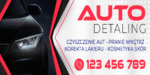 BANER REKLAMOWY AUTO DETALING 200X100 CM SUPER JAKOŚĆ