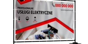BANER PREMIUM - ELEKTRYK - USŁUGI ELEKTRYCZNE - 200X100 CM - SUPER JAKOŚĆ!