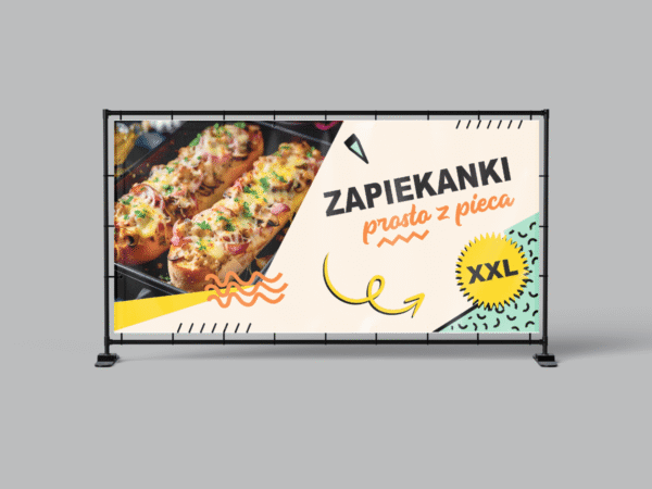 BANER PREMIUM - ZAPIEKANKI PROSTO Z PIECA XXL - 200X100 CM - SUPER JAKOŚĆ!