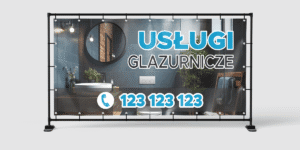 BANER REKLAMOWY - USŁUGI GLAZURNICZE - 200X100 CM - SUPER JAKOŚĆ - WZ2