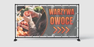 BANER REKLAMOWY - OWOCE I WARZYWA - 200X100 CM - SUPER JAKOŚĆ!