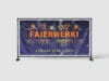 BANER PREMIUM - FAJERWERKI - 200X100 CM - SUPER JAKOŚĆ!