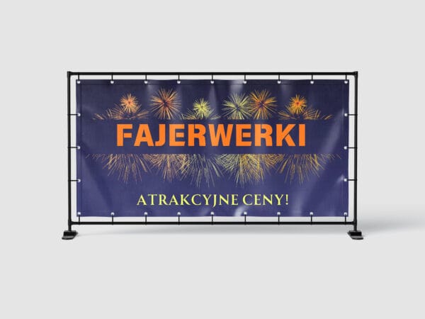 BANER PREMIUM - FAJERWERKI - 200X100 CM - SUPER JAKOŚĆ!