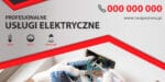 BANER PREMIUM - ELEKTRYK - USŁUGI ELEKTRYCZNE - 200X100 CM - SUPER JAKOŚĆ!