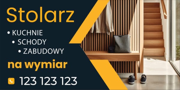 BANER PREMIUM - MEBLE NA WYMIAR - STOLARZ - 200X100 CM - SUPER JAKOŚĆ!