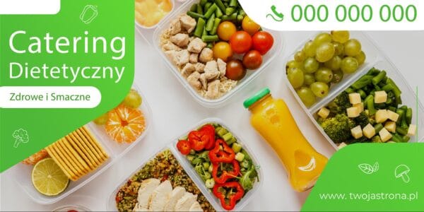 BANER PREMIUM - CATERING DIETETYCZNY - 200X100 CM - SUPER JAKOŚĆ!