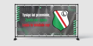 BANER REKLAMOWY - LEGIA WARSZAWA ŻYLETA - 200X100 CM - SUPER JAKOŚĆ!