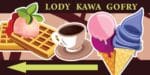 Baner Reklamowy 2 x 1 m -Lody Kawa Gofry- Baner Premium - Mocny !