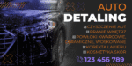 BANER REKLAMOWY AUTO DETALING 200X100 CM SUPER JAKOŚĆ