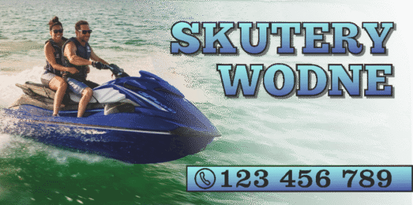 BANER REKLAMOWY - SKUTER WODNY ROWERKI - 200X100 CM