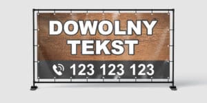 BANER REKLAMOWY - DOWOLNY TEKST - DR1 - 200X100 CM SUPER JAKOŚĆ