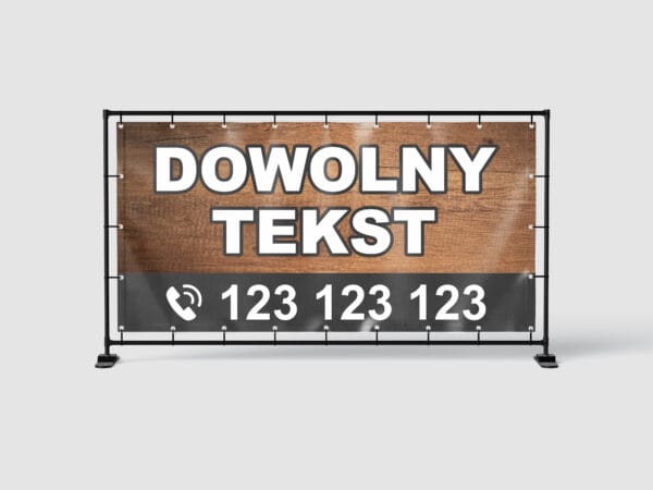 BANER REKLAMOWY - DOWOLNY TEKST - DR1 - 200X100 CM SUPER JAKOŚĆ