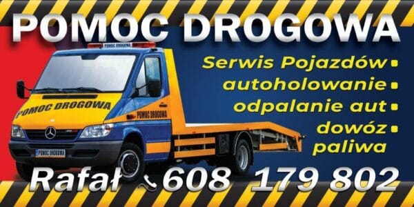 Baner Reklamowy 2 x 1 m -Pomoc Drogowa- Baner Premium - Mocny !