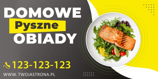 BANER PREMIUM - OBIADY DOMOWE RESTAURACJA - 200X100CM - SUPER JAKOŚĆ!