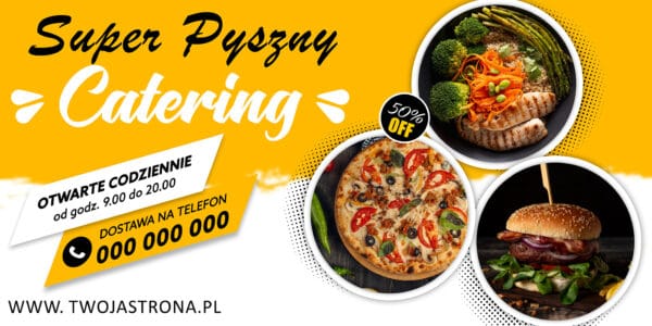 Baner Premium PYSZNY CATERING - 2x1m SUPER JAKOŚĆ!