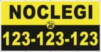 Baner Reklamowy 2 x 1 m -Noclegi- Baner Premium - Mocny !