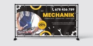 BANER REKLAMOWY - MECHANIK - 200X100 CM - SUPER JAKOŚĆ!