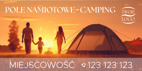 BANER REKLAMOWY - POLE NAMIOTOWE - 200X100 CM - SUPER JAKOŚĆ!