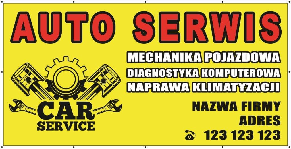 Baner Reklamowy 2 x 1 m - Auto Części- Baner Premium - Mocny !