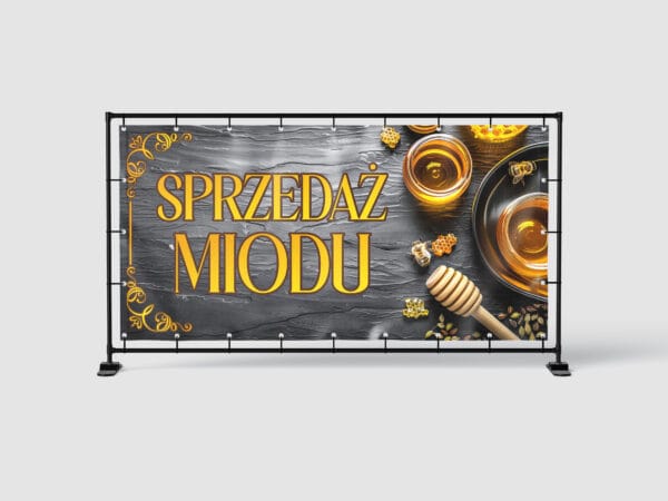 BANER REKLAMOWY - SPRZEDAŻ MIODU - 200X100 CM