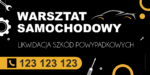 BANER REKLAMOWY - WARSZTAT SAMOCHODOWY - 200X100 CM - SUPER JAKOŚĆ!