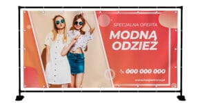 BANER PREMIUM - MODNA ODZIEŻ - 200X100 CM - SUPER JAKOŚĆ!!