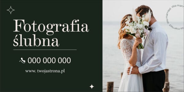 Baner Premium - Fotografia Ślubna - 2X1M -  SUPER JAKOŚĆ!