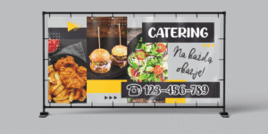 BANER REKLAMOWY - CATERING NA KAŻDĄ OKAZJĘ - 200X100 CM - SUPER JAKOŚĆ!