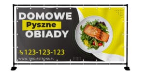 BANER PREMIUM - OBIADY DOMOWE RESTAURACJA - 200X100CM - SUPER JAKOŚĆ!