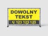 BANER REKLAMOWY - DOWOLNY TEKST - ŻÓŁ  -200X100 CM - SUPER JAKOŚĆ
