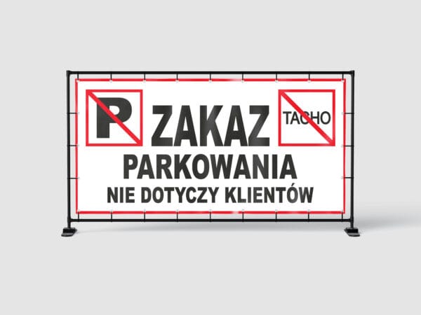 BANER REKLAMOWY - ZAKAZ PARKOWANIA - 200X100 CM - SUPER JAKOŚĆ!
